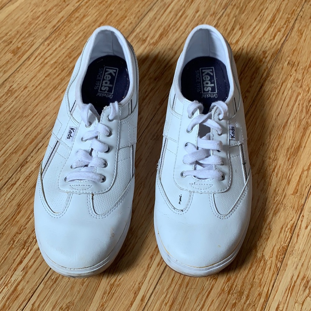 Vintage White Leather Keds